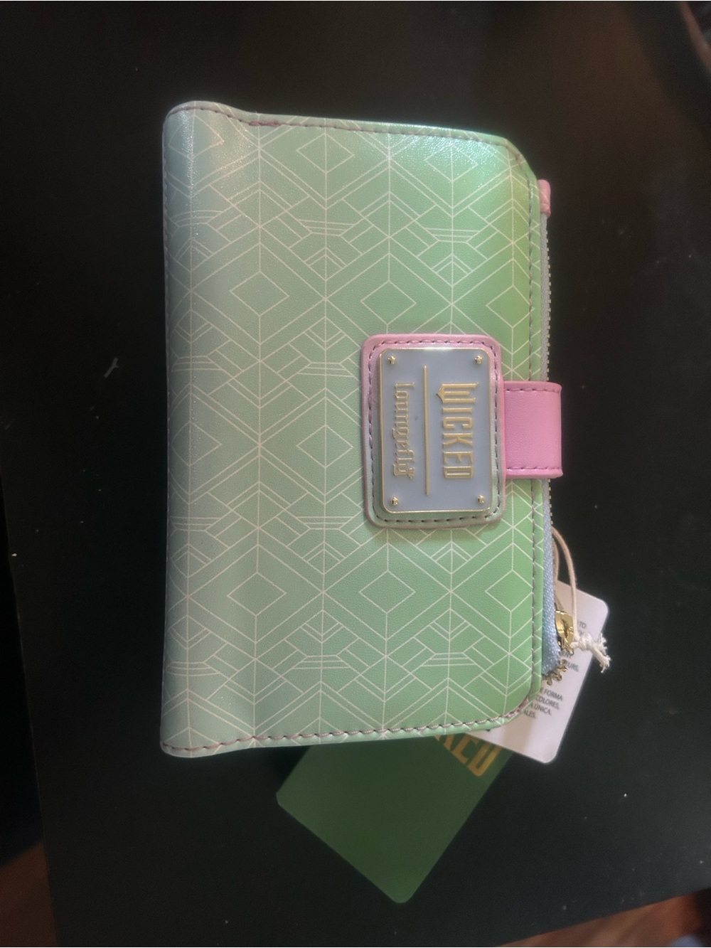 Loungefly wicked iridescent ombre wallet nwt